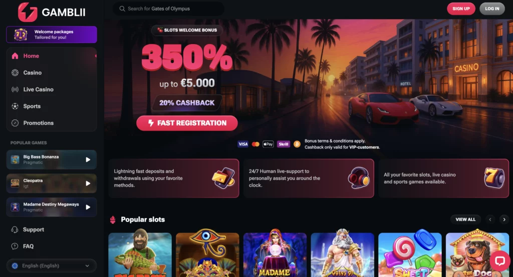gamblii casino main page